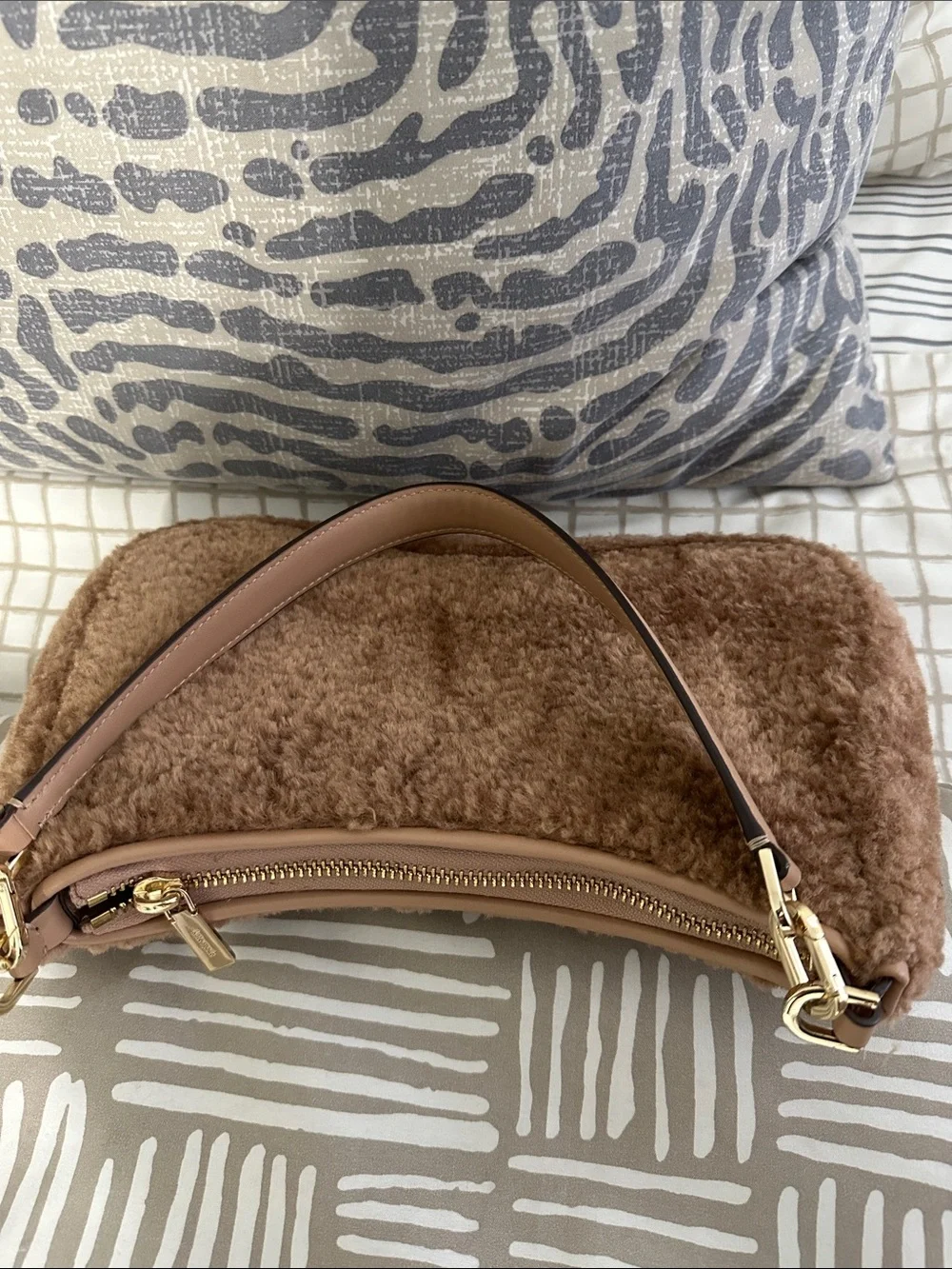 Kate Spade faux fur handbag